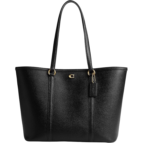 Amazon.com: COACH Pebbled Turnlock Chain Tote Li/Black One Size