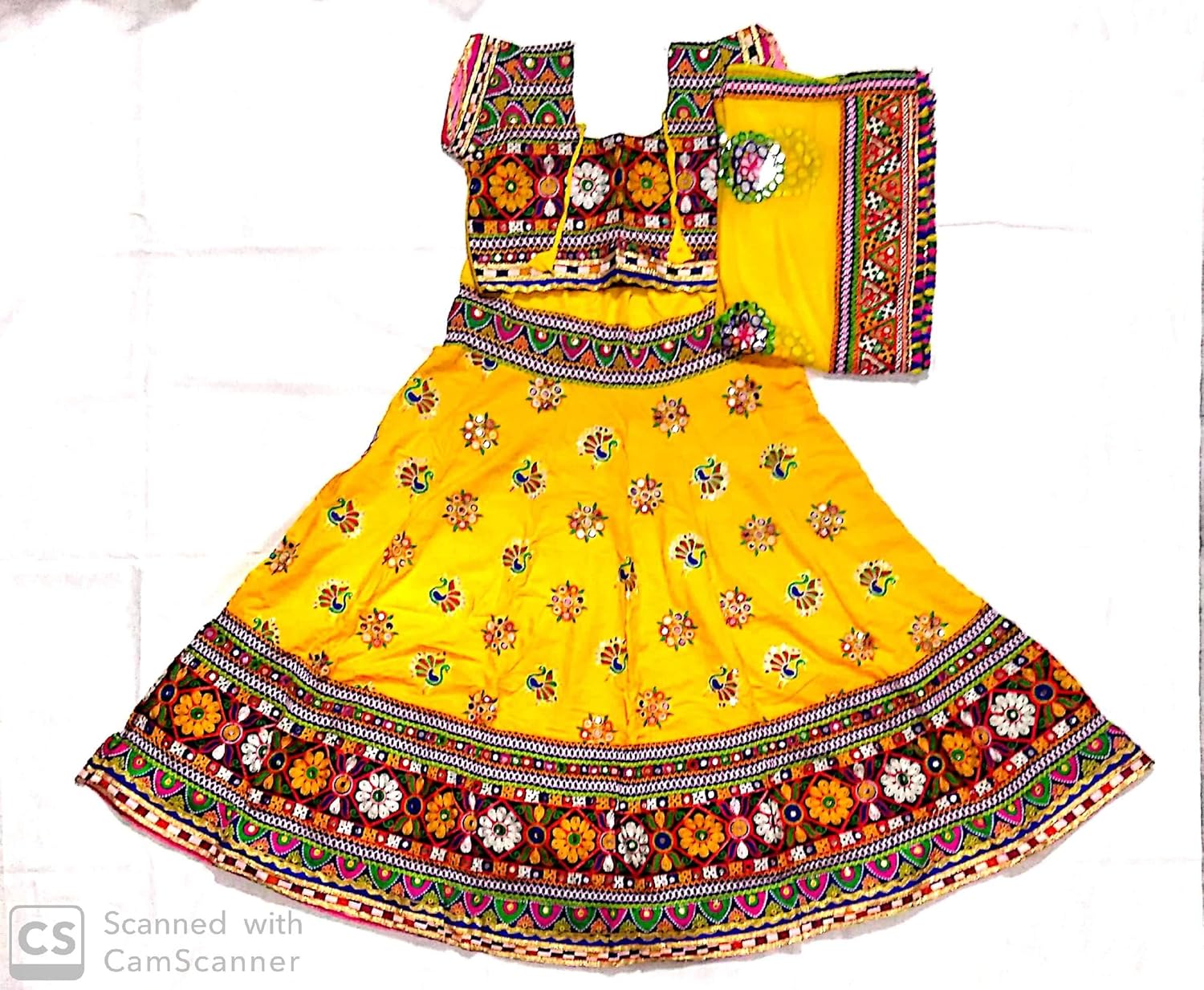 glass work design in dress