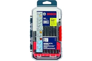Bosch T30C 30 pc. T-Shank Jig Saw Blade Set for Wood and Metal