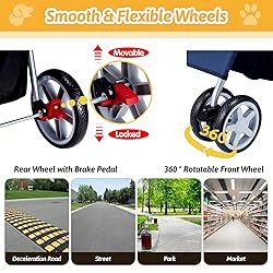 Azaeahom Pet Stroller 4 Wheels Dog Cat Stroller for