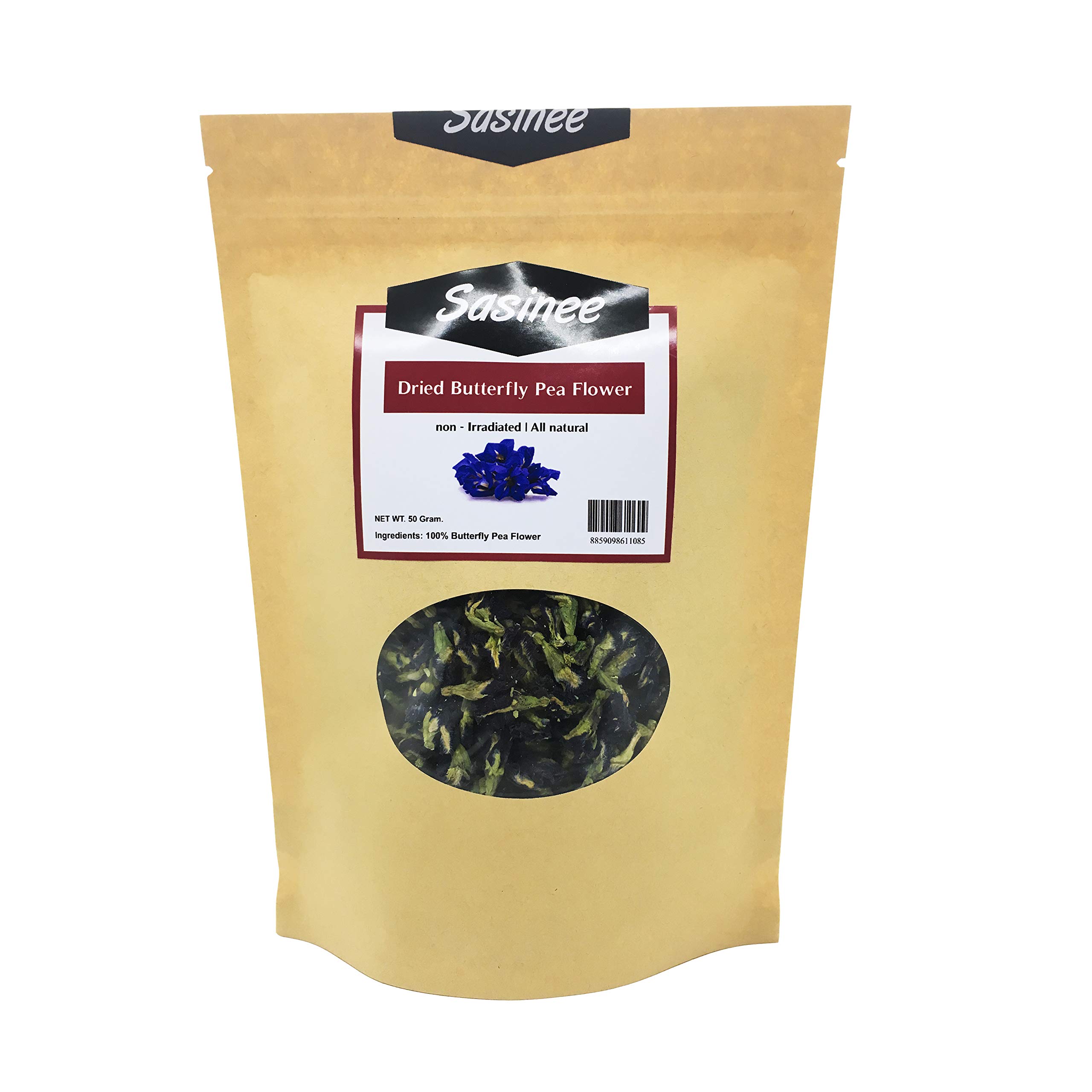 Dried Butterfly Pea Flower, Use in for Thai/Asian Cuisine, Beverage.