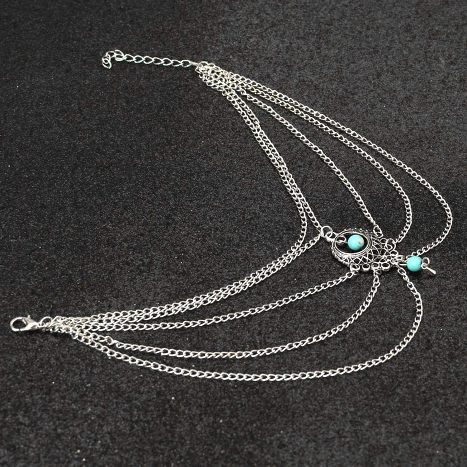 Rollone Comfi1 New Women Multi-layers Beach Barefoot Ankle Jewelry Chain Anklet Anklets