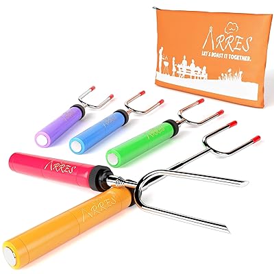 Buy Marshmallow Roasting Sticks Kit Telescoping Stainless Steel Cookware Set Forks For Smores Best Camping Accessories For Kids Over Campfire Hot Dog Fire Pit Cooking Online In Kazakhstan B01cudzdjc
