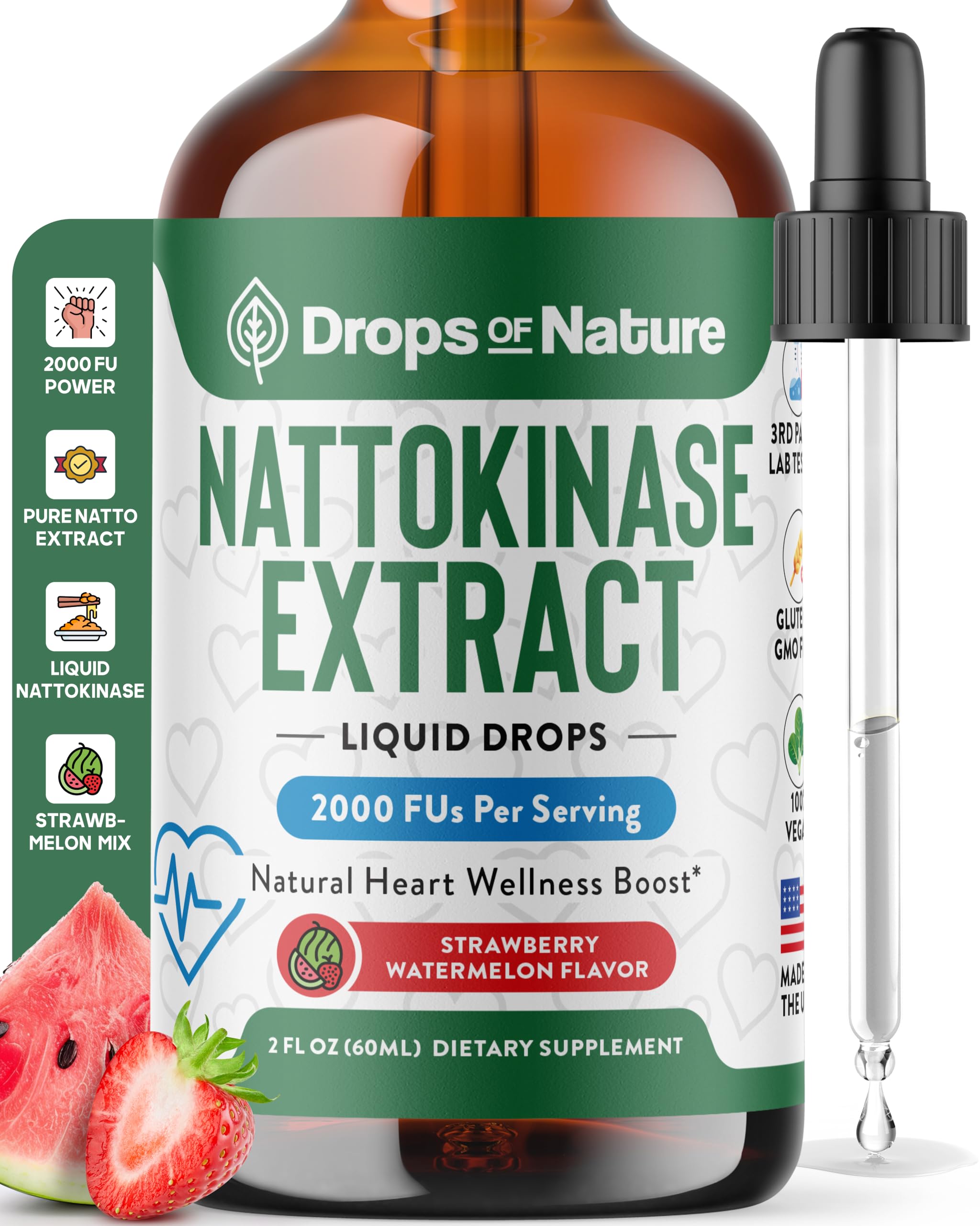Nattokinase Extract Liquid Drops (Strawberry Watermelon)