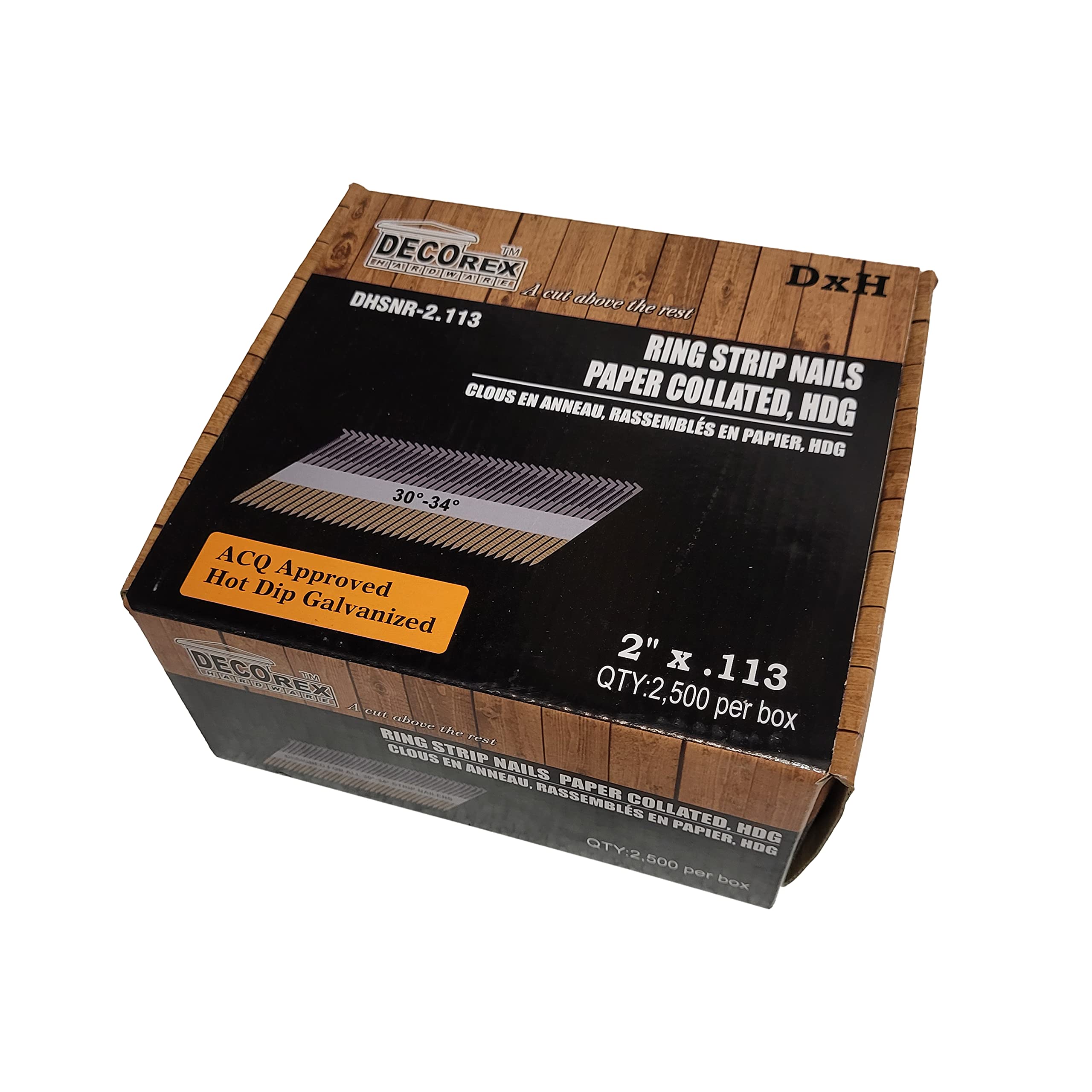 2" x .113 Ring Shank Framing Nails, Paper Strip