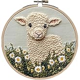 Punch Needle Kits Adults Beginner DIY Punch Needle Kits, Hoop Embroidery Kit for Adults, Starter Craft Set, Festival Gift and