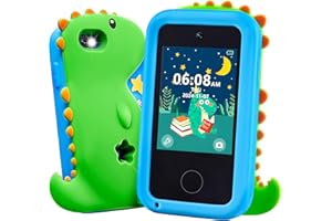 SYNCFUN Kids Smart Phone, Dinosaur Toys Birthday Gift for Boys Age 3 4 5 6 7 8 9 10 Year Old, Toddler Phone Toys with Dual Ca
