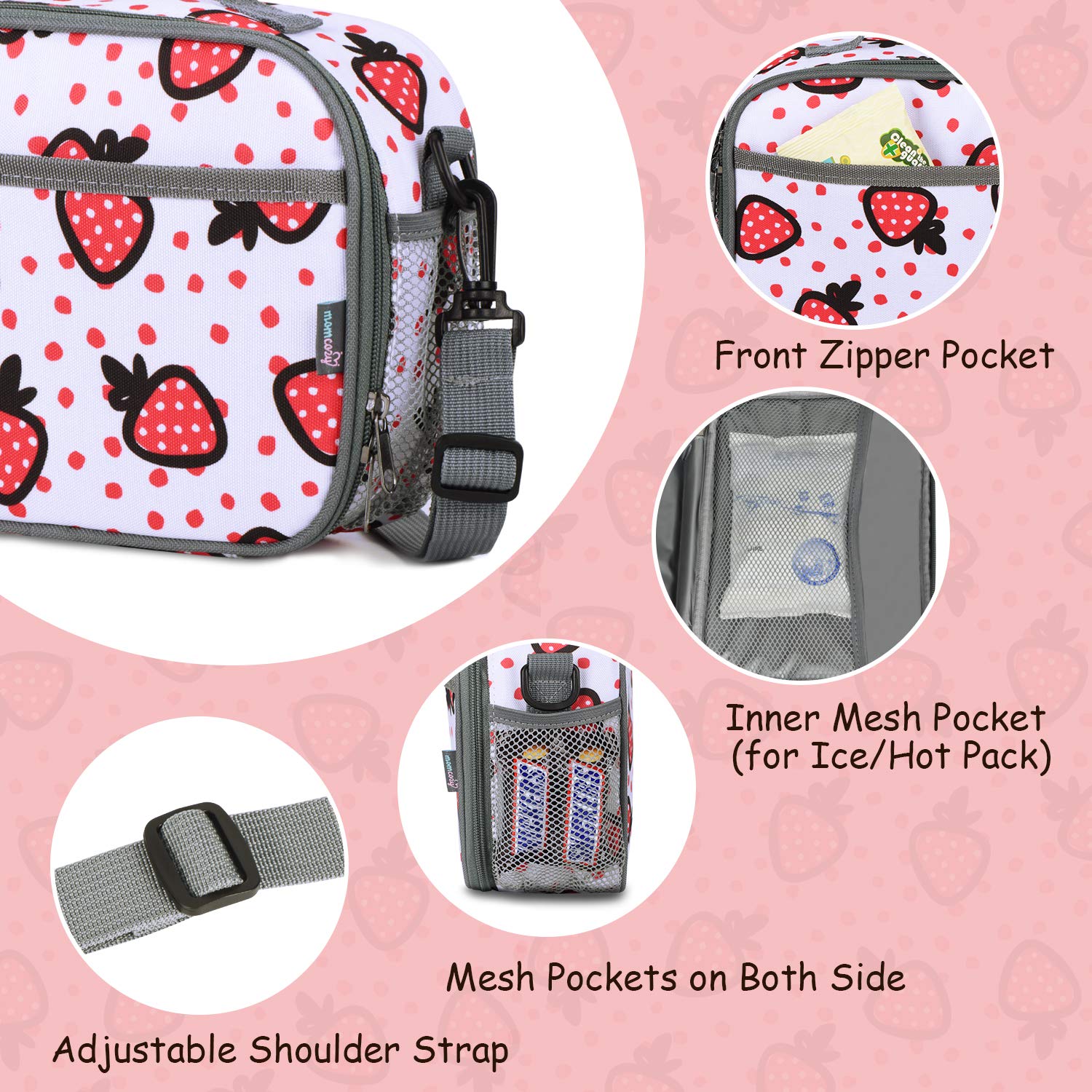 Travail Momcozy Sac Isotherme Enfant Portatif Sac Isotherme Repas Enfant Adultes Pour Pique Nique Voyage Petit Boite A Repas Isotherme Lunch Bags Avec Bandouliere Ecole Fournitures D Ecole Boites A Dejeuner Et