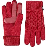 isotoner womens Touchscreen Cable Knit Sherpasoft Gloves