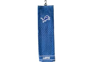 Team Golf NFL Detroit Lions Embroidered Golf Towel Embroidered Golf Towel, Checkered Scrubber Design, Embroidered Logo