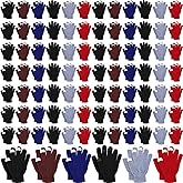 Yahenda 80 Pairs Winter Gloves 6 Colors Warm Touchscreen Gloves Stretchy Knit Gloves Christian Charity Donation Supplies