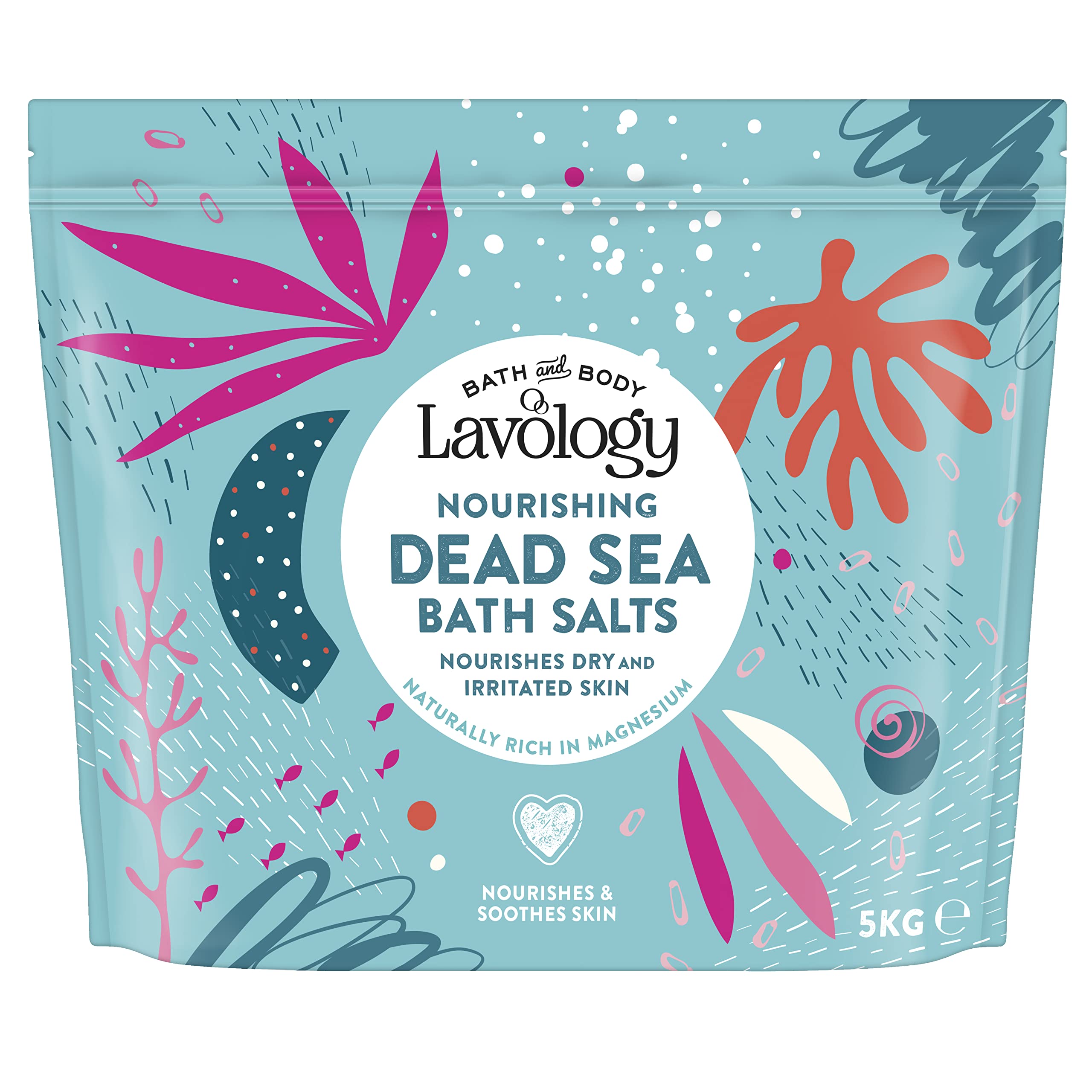 Dead Sea Bath Salts by Lavology - 5kg - All Natural Ingredients - Nourishes Dry & Irritated Skin