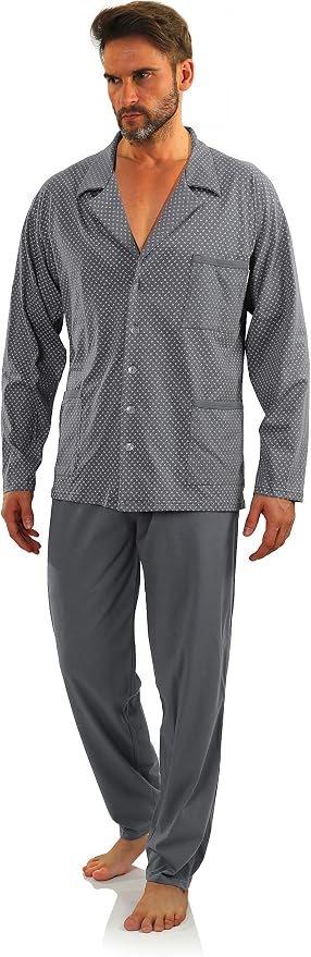 Sesto Senso Pigiama Uomo Abbottonata 100% Cotone Lungo Set Pigiami Bottoni  Classici Due Pezzi Lingerie Maniche Lunghe Pantaloni Lunghi Uomo Pigiami e  abbigliamento da notte berjaya.edu.my