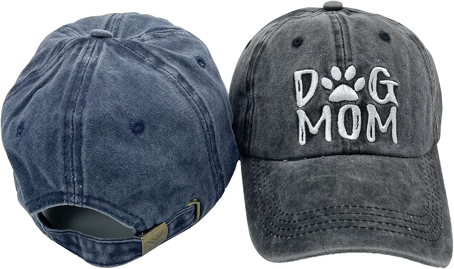 Waldeal 2 Pack Embroidered Dog Mom Hat for Women Adjustable Pets Lover Baseball Cap Black Navy at  Women’s Clothing store