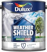 Dulux Weather Shield Quick Dry Gloss Paint 2.5 L Pure Brilliant White view 2