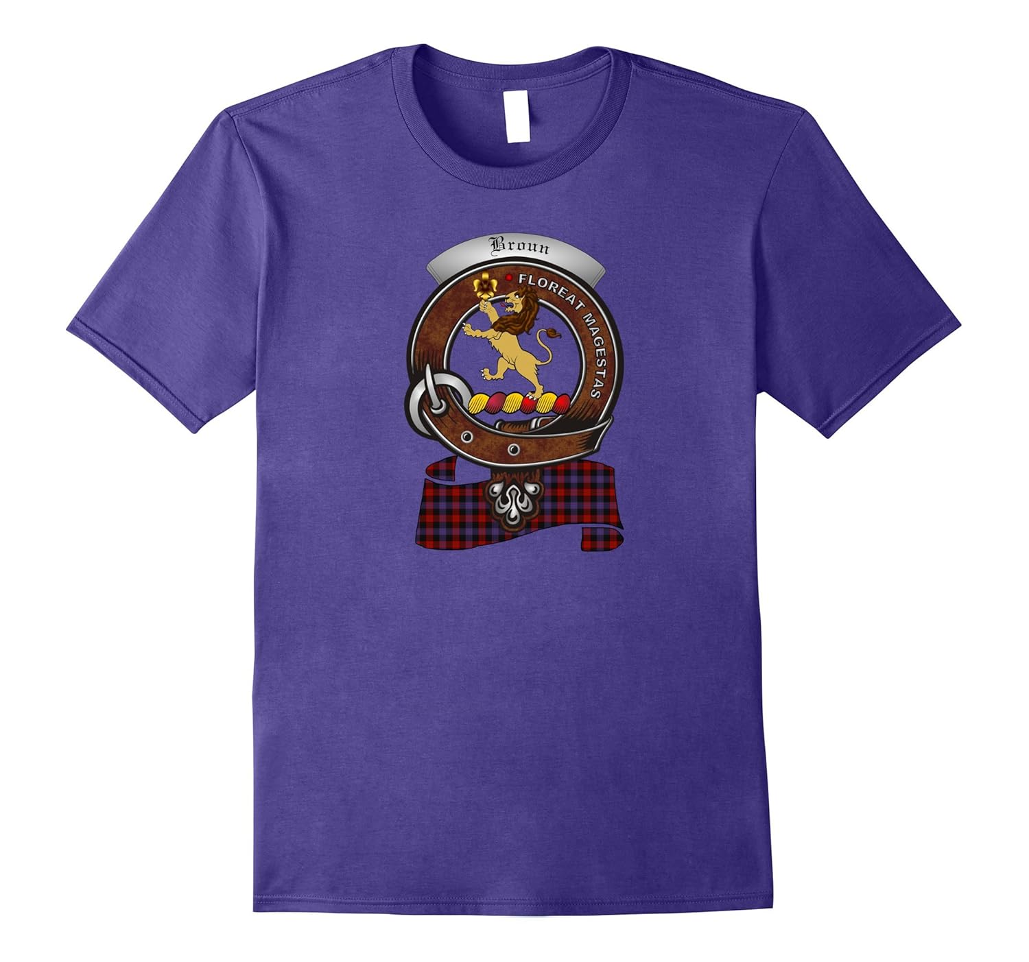 Brown/Broun Clan Badge T-Shirt-ANZ