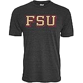 Blue 84 NCAA Unisex-Adult NCAA Officially Licensed Tri-Blend T-Shirt Vintage Prominent Black
