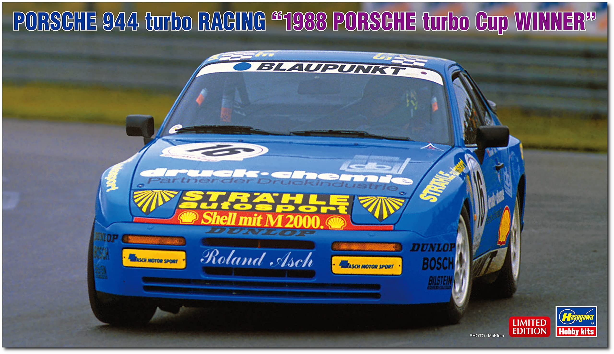 Hasegawa 20637 1/24 944 Turbo Racing, 1988 Porsche turboCup Model Kit, Multi-Coloured