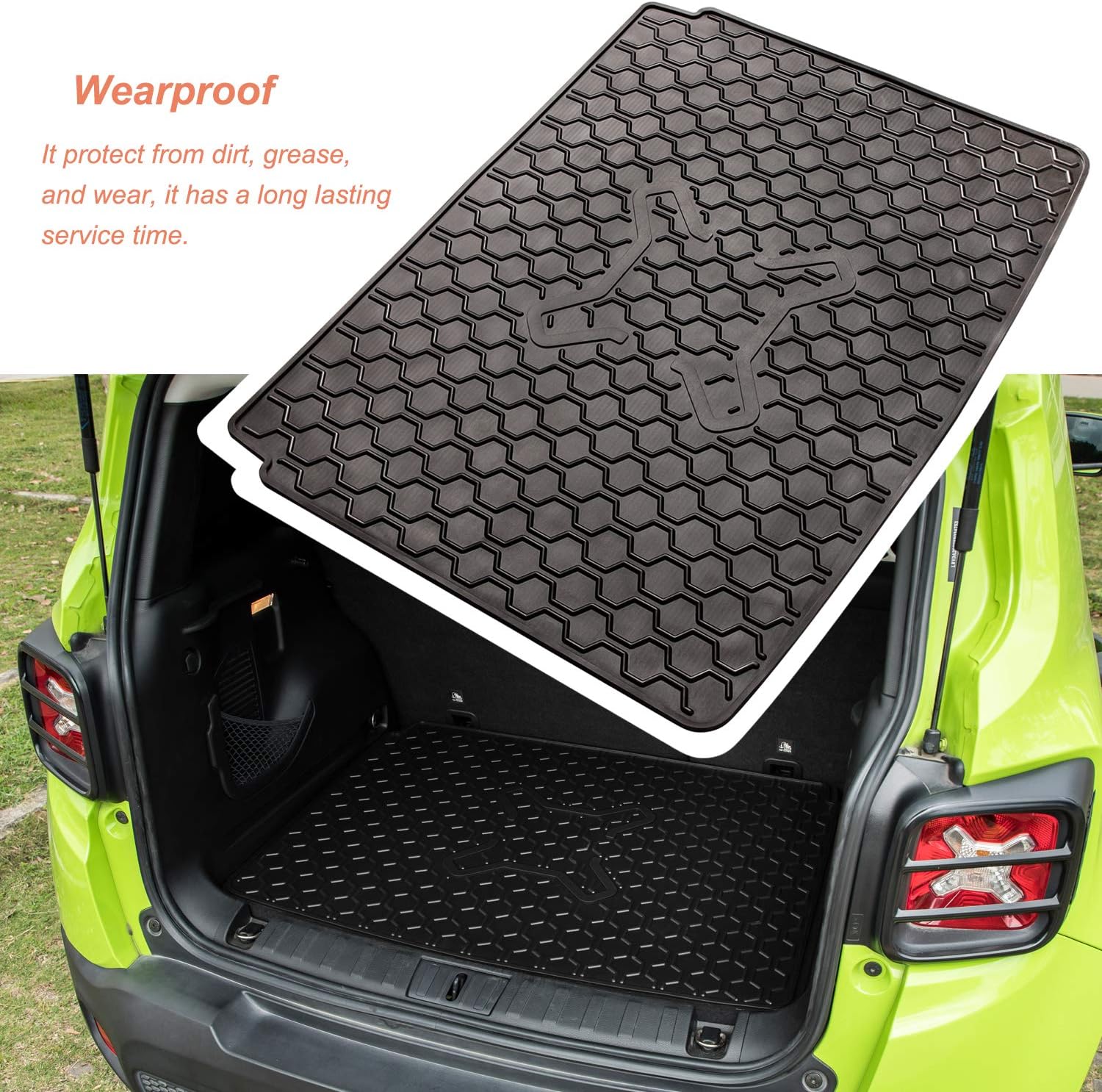 Danti Rubber Cargo Liner Rear Cargo Tray Trunk Floor Mat Protector for