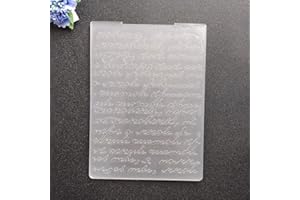 NZJ English Words Sentiments Christmas Plastic Embossing Folders for Card Making Scrapbooking and Other Paper Crafts Transparent