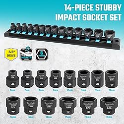 DURATECH 3/8" Drive Stubby Impact Socket