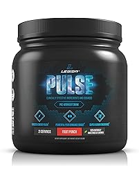 Legion Pulse Pre Workout Supplement - All Natural Nitric Oxide Preworkout Drink to Boost Energy & Endurance. Creatine Free, Naturally Sweetened & Flavored, Safe & Healthy. Fruit Punch, 21 Servings