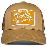 Lucky Brand Trucker Hat | Snapback | Adjustable | Mesh Back | Retro | Baseball Cap | Golf | Fishing | American Heritage