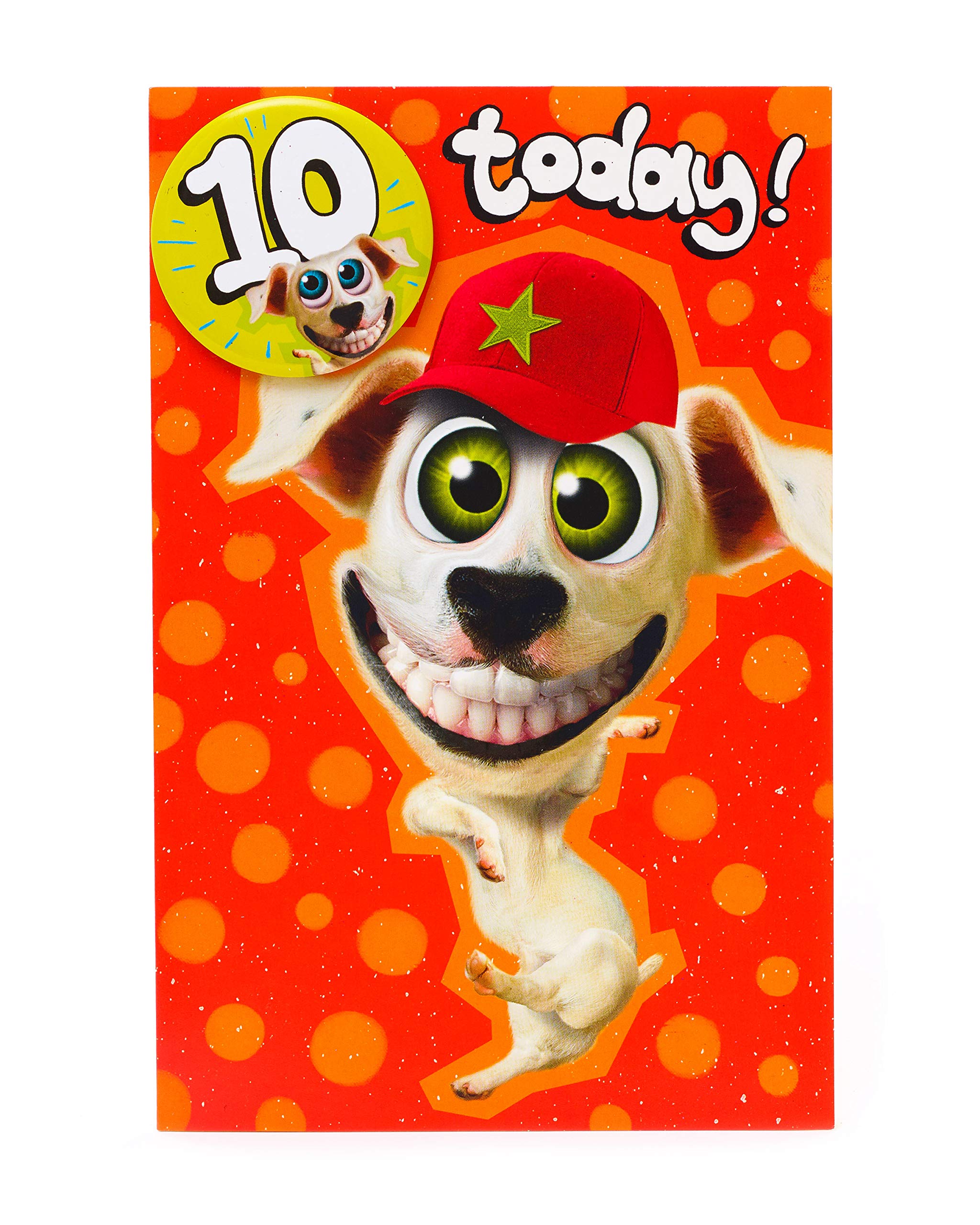 UK Greetings 10th Birthday Card for Him/Friend - Wacky Dog Design