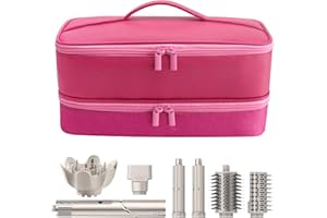 ADWORTE Travel Carrying Case for Hair Dryer for Shark Flexstyle Double-Layer Hair Accessories Tools Storage Bag for Revlon Hairdryer Styler Organizer (P-Pink)