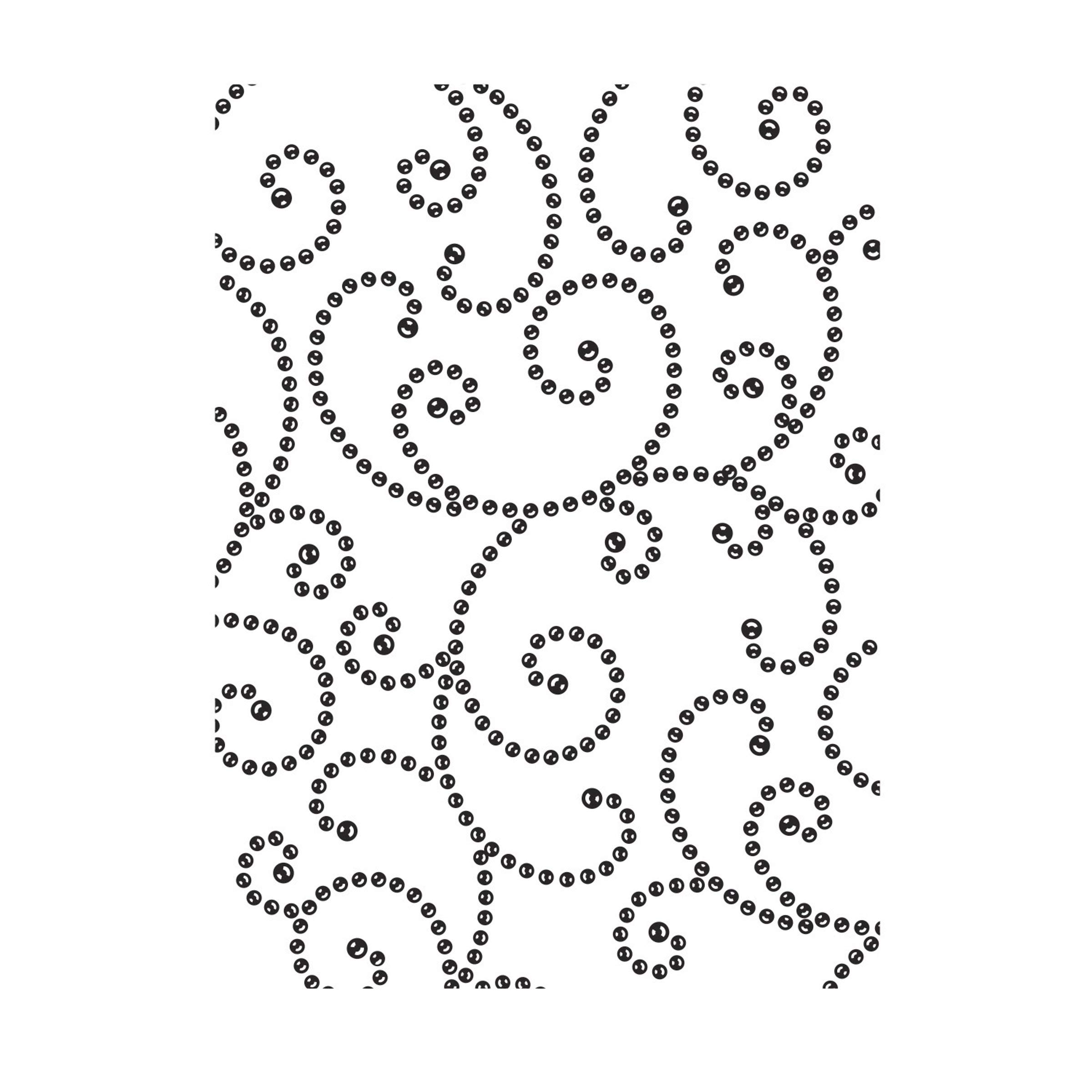 Darice 30008380 Embossing Folder GEM Swirl BKGRND 4.25X5.75, Clear/White, 14.5 x 10.5 x 0.5 cm