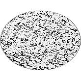 Golden Rabbit Enamelware Oval Platter, 12 x 16in, Black Swirl