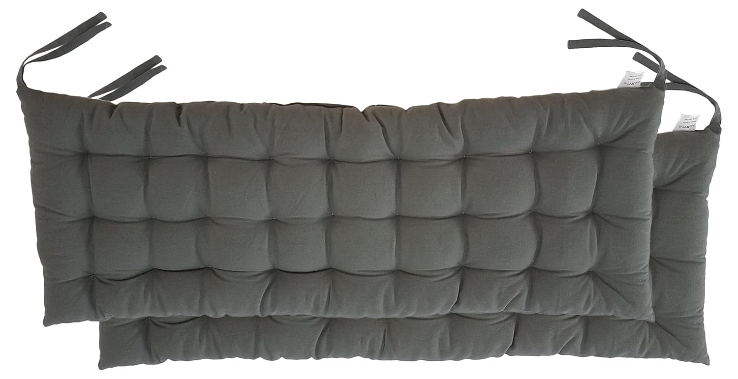 Cottone 100 Cotton Bench Pads W Ties Set Of 2 42 X 16