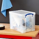Really Useful Box 19 Litre Plastic Storage Clear with Clip Top Lid view 9