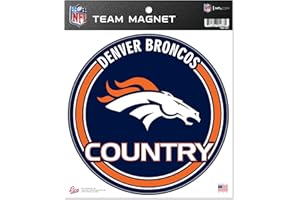 Rico Industries NFL Denver Broncos 8" Round Magnet