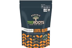TruRoots Organic Sprouted Lentil Blend, 8 Ounces, Certified USDA Organic, Non-GMO Project Verified
