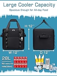 Insulated Soft Cooler Bag 12"x12"x12" Large