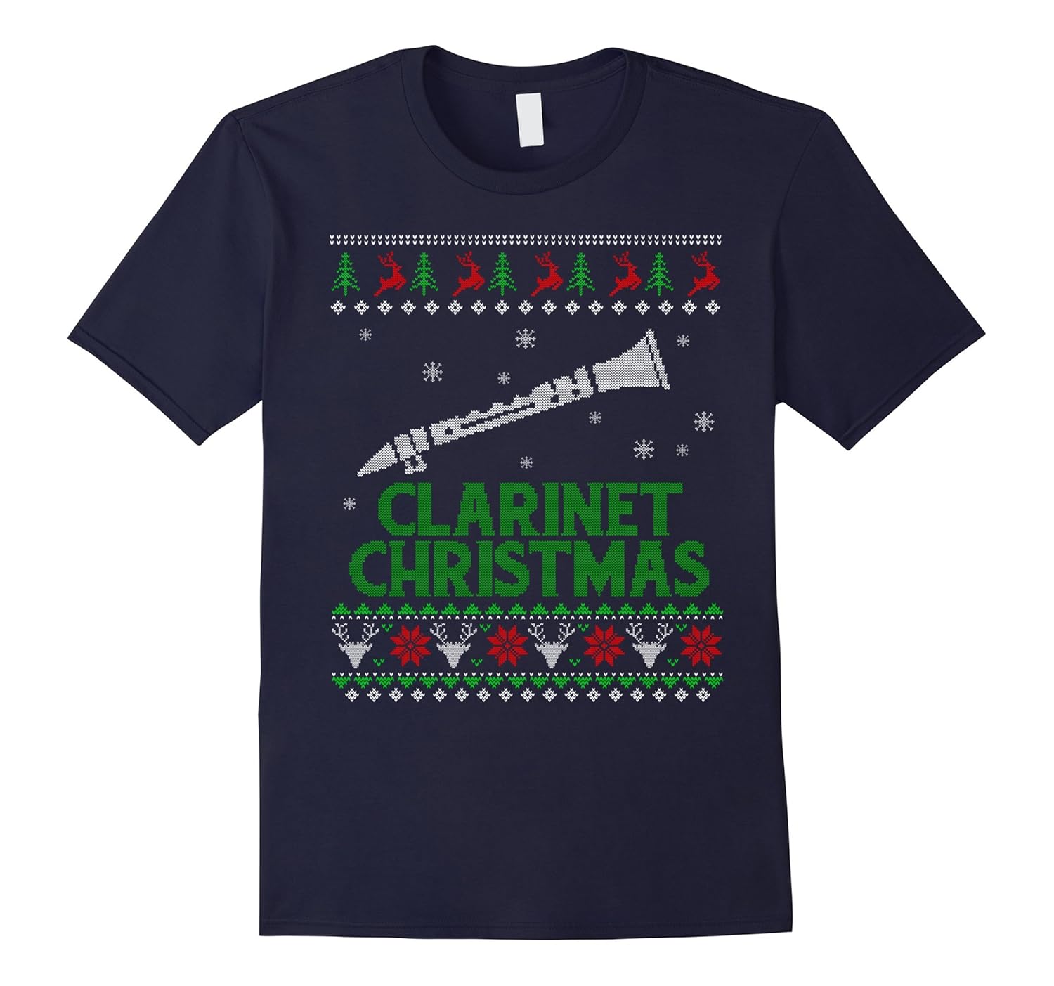 Christmas Ugly For Clarinet T shirt-Rose