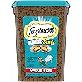 TEMPTATIONS Jumbo Stuff Crunchy and Soft Cat Treats, Tempting Tuna Flavor, 14 oz. Tub