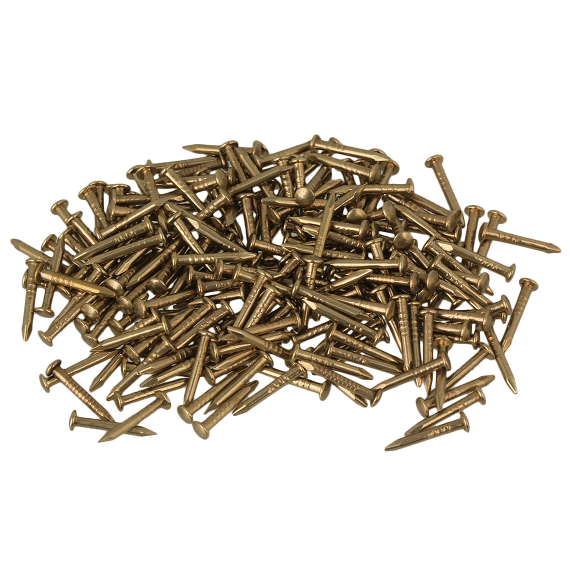 100 Pieces Round Head Copper Alloy Small Brass Nails (2.5mm x 10mm) Suitable for Decoration, Reinforcement.