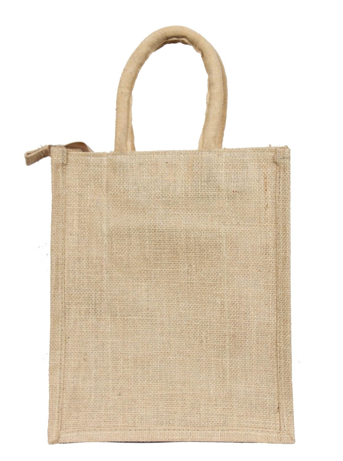 deshi decor unisex jute bag with zip(multicolour)