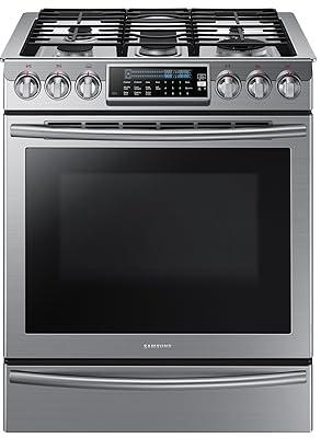 Samsung NX58H9500WS 30-Inch Slide-In Gas Range, Stainless Steel