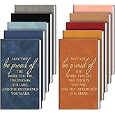 Fuutreo 10 Pcs Employee Appreciation Gift Inspirational A6 Leather Journal Notebook Thank You Gift Bulk for Volunteer Coworker Team Staff Teacher Group Office School(Proud)