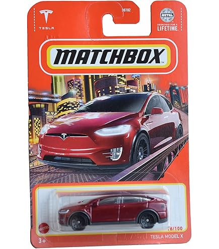 Amazon.com: Matchbox Tesla Model Y, red 70 Years : Toys & Games