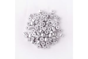 HIGOOD Wire Rope Stop Sleeve, for Wire Rope Dia. 1/16", Aluminum Alloy, PK 100
