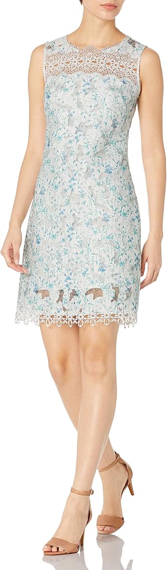 tahari light blue dress