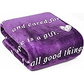 WOLF CREEK BLANKET Super Soft Gift Blanket for Women or Men - Light & Love Compassion Get Well Soon, Positivity Courage Inspiration Healing Support & Comfort Gift for Mom Friend Sister. Cozy Flannel