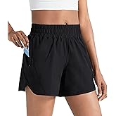 ZUTY 5" Athletic Running Shorts for Women with Zipper Pocket High Waisted Quick Dry Workout Gym Shorts with Liner