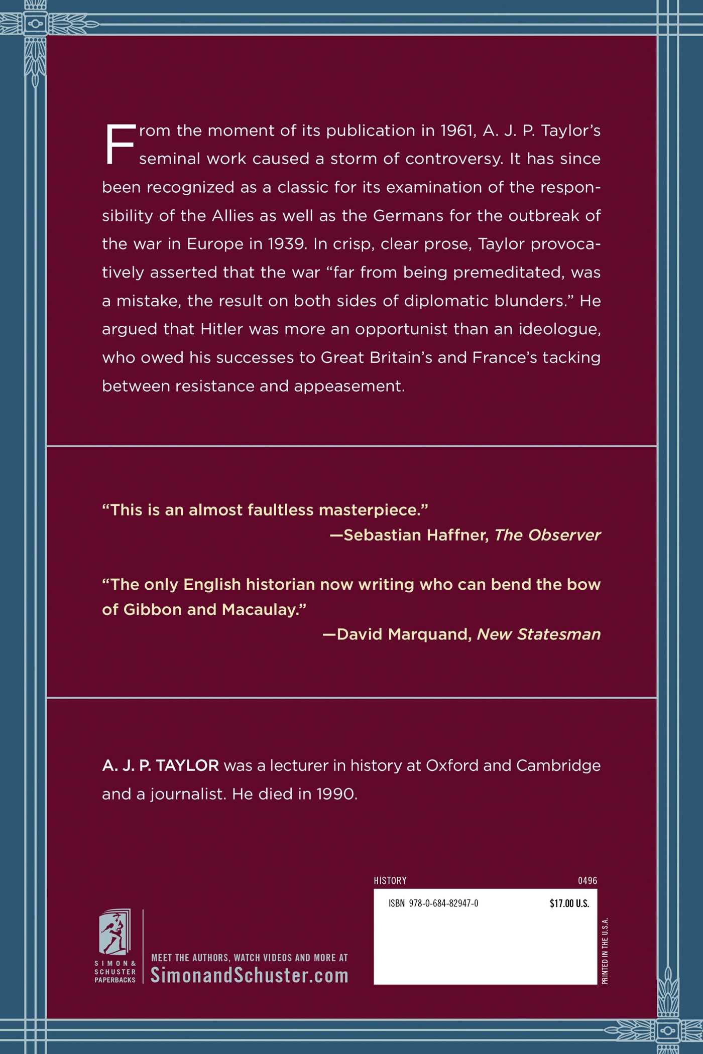 The Origins of The Second World War