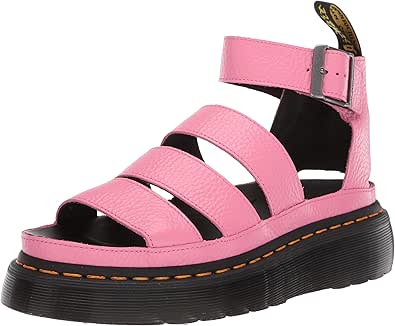 Amazon.com | Dr. Martens Women's Clarissa II Quad Aunt Sally Leather Buckle Sandal Soft Pink 