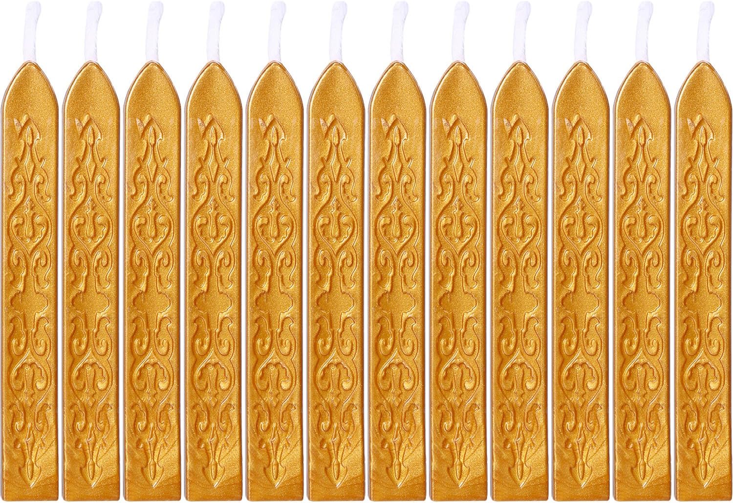 12 Pieces Sealing Wax Sticks with Wicks Antique Fire Manuscript Sealing